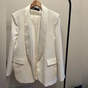 Zara White Suit Blazer Size M